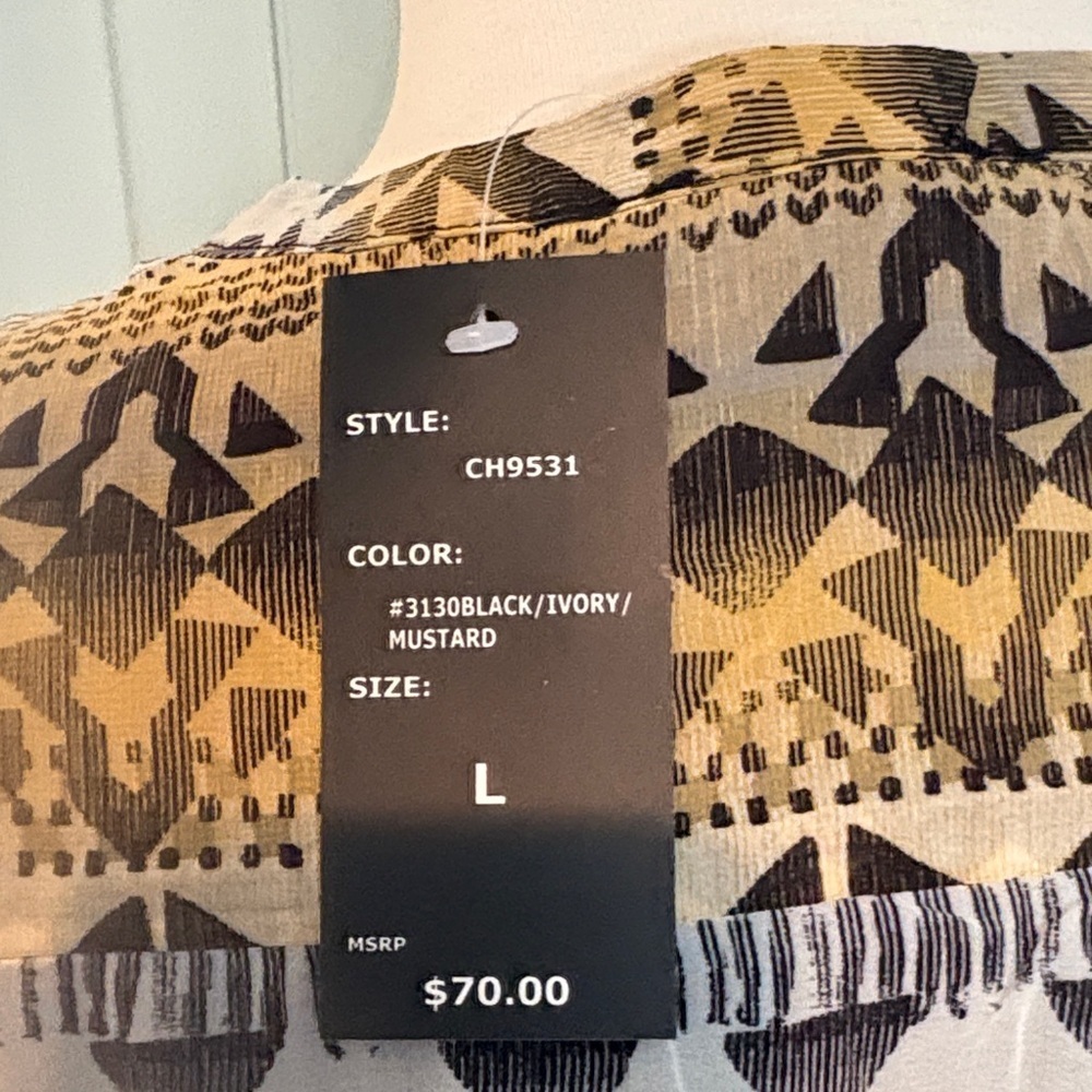 Robert Louis geometric print dress NWT work to evening ready - Picture 5 of 6